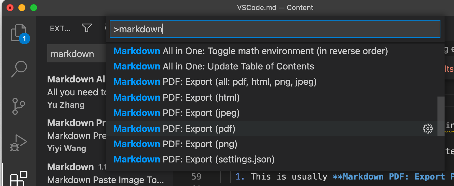 VS Code : Command Palette